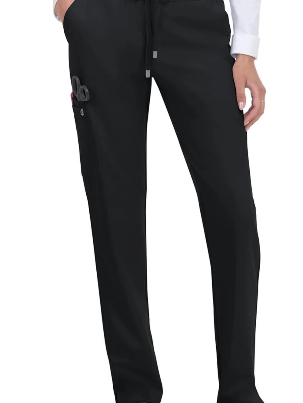 koi Black Straight Leg Drawstring Scrub Pants -Atria Pants